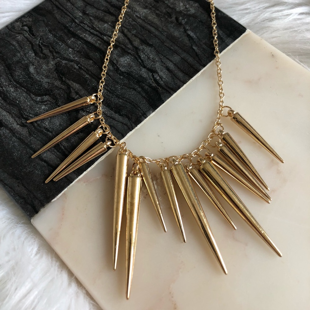 Gold Spike Necklace - NWT